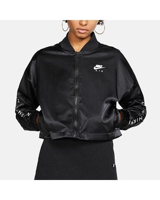 Nike Black (Wmns) Air Trk Jkt Jacket Satin Jacket