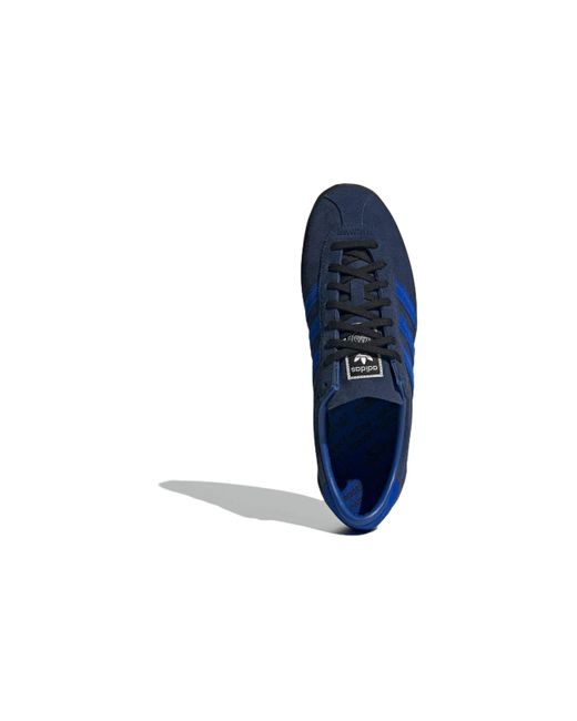 adidas gazelle silver green womens Adidas Men's x Blondey Gazelle Indoor Mineral Blue / Core Black Low Top  Sneakers main image 0