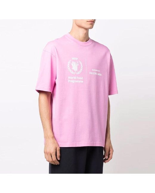 Balenciaga X Wfp T-Shirt Medium Fit in Pink for Men | Lyst UK