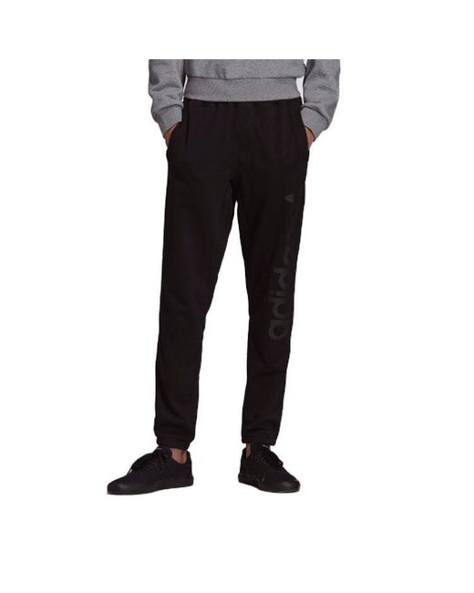 Adidas Black Originals Side Alphabet Printing Sports Pants for men