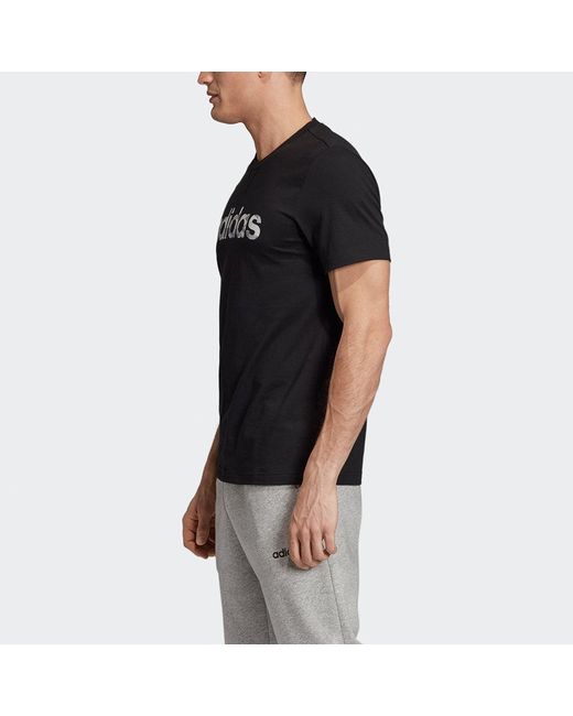 Adidas Black E Camo Lin Tee Training Sports Round Neck Short Sleeve for men