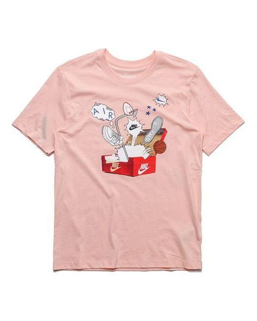 Nike Pink As M Sportswear Nsw Tee Shoe Printing Short Sleeve Coral for men