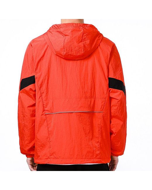 Adidas Red Athleisure Casual Sports Running Training Woven Hooded Jacket for men