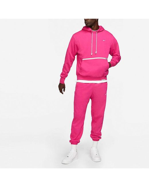 Nike Pink Standard Issue Basketball Sports Hooded Casual for men