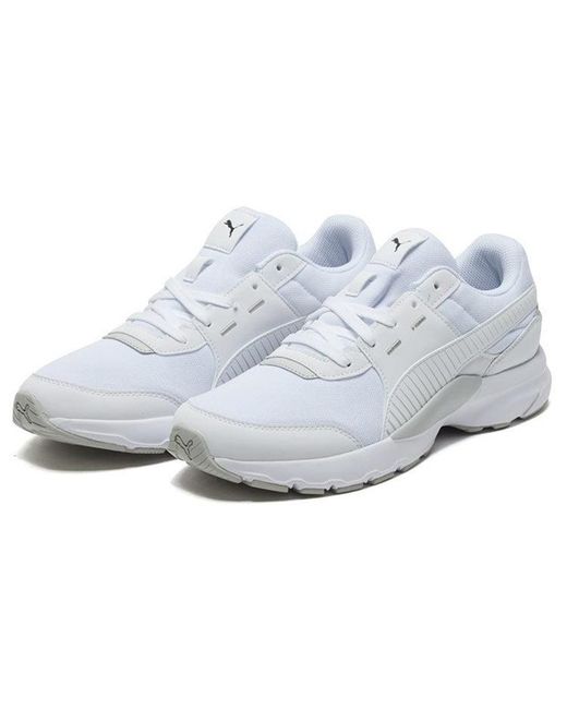 PUMA White Future Runner Low Running Shoes for men