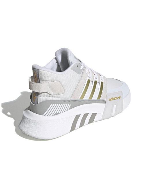Adidas White Eqt Bask Adv V2 Metallic' for men