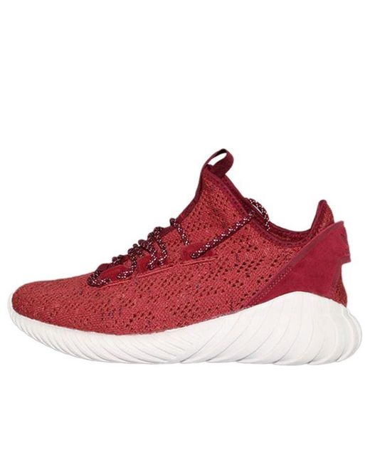 Adidas Red Tubular Doom Sock Primeknit 'Russet' for men