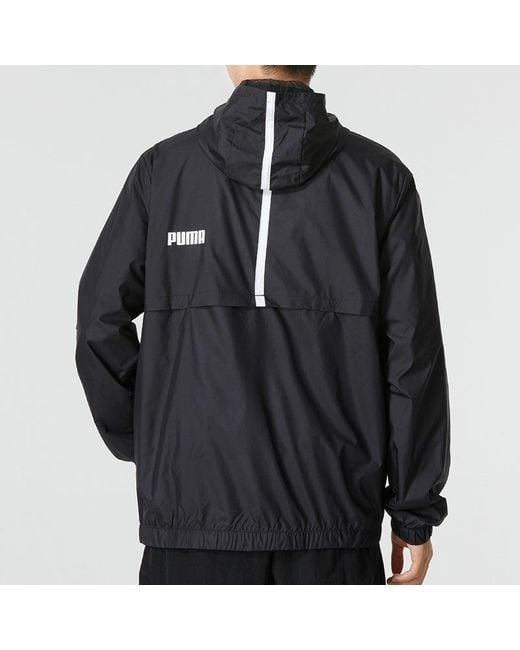 PUMA Blue Ess Solid Windbreaker Logo for men