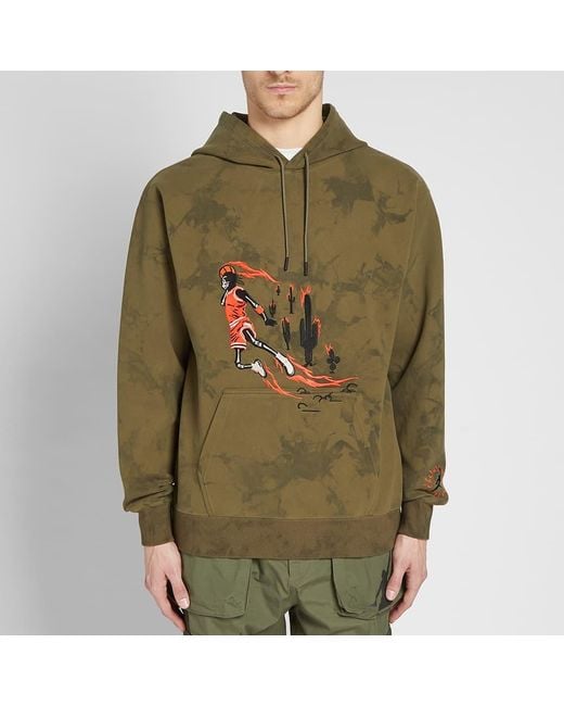 Nike Green X Cactus Jack By Travis Scott Washed Suede Hoodie 'Medium' for men
