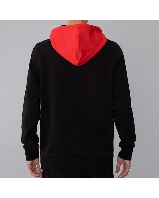 PUMA Red Clsx Colblock Hoodie for men