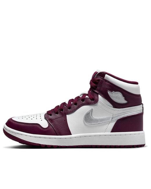 Nike Purple 1 Retro High Golf 'Bordeaux' for men