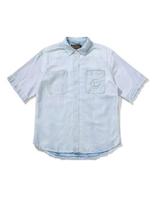 Drew House Blue Lightweight Denim Shirt 'Light' for men