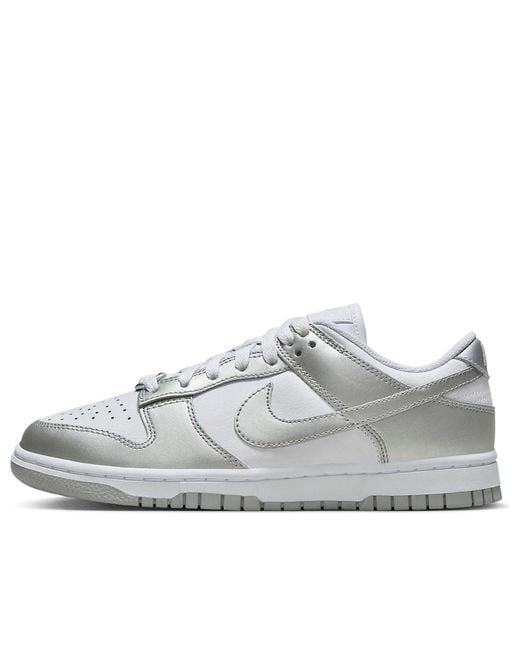 Nike White (Wmns) Dunk Low 'Metallic'