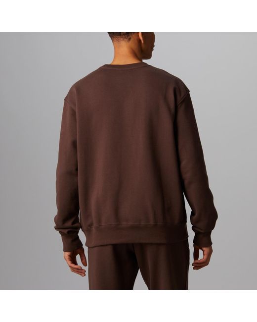 Adidas Originals X Pharrell Williams Crossover Casual Breathable Solid Color Round Neck Pullover Long Sleeves Brown for men