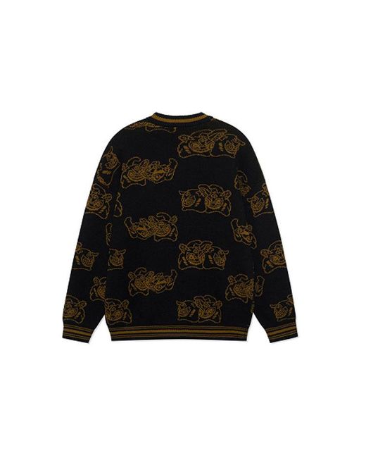 Li-ning Black Rijindoujin Graphic Crew Neck Sweater for men