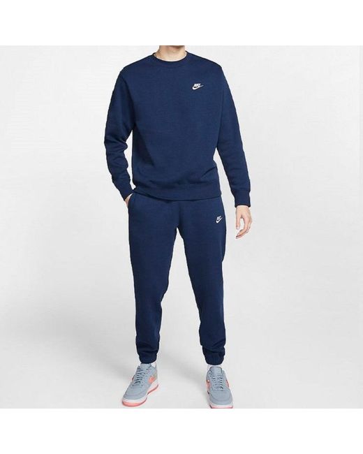 Nike Blue Sportswear Casual Sports Round Neck Pullover for men