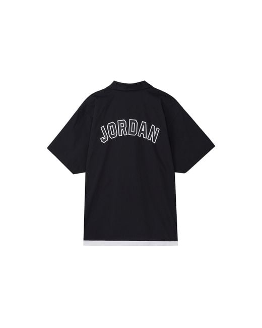 Nike Black Logo Embroidered Casual Short Sleeve Shirt for men