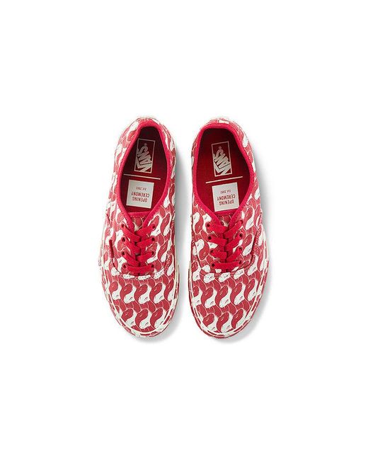Vans Red Opening Ceremony X Authentic 'Snake Checker' for men