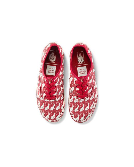 Vans Red Opening Ceremony X Authentic 'Snake Checker' for men