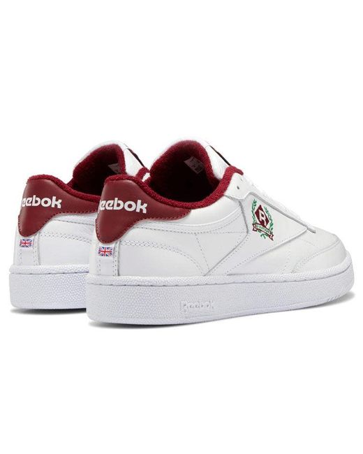 Reebok White Club C 85 'Crest Burgundy' for men
