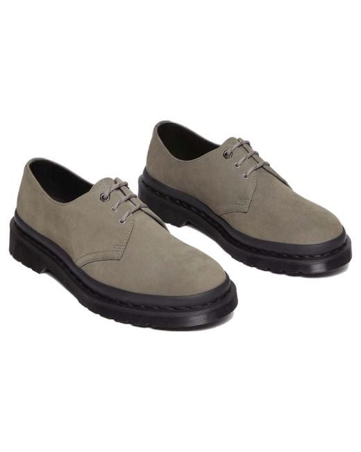 Dr. Martens Brown 1461 Waterproof Nubuck 3-Eye 'Nickel'