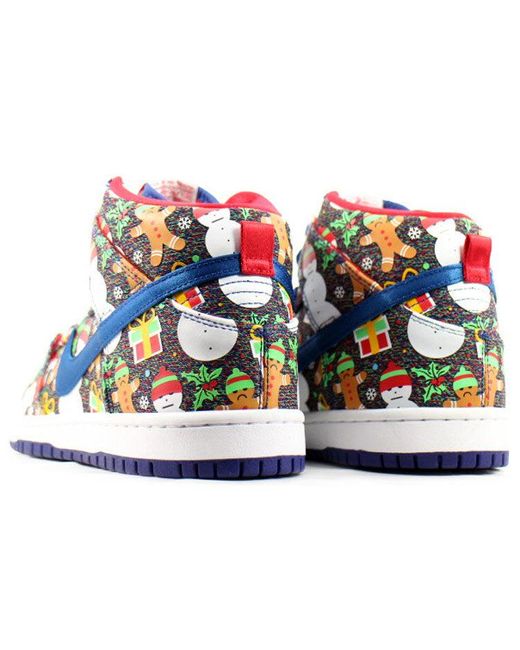 Nike Blue X Concepts Sb Dunk Pro High 'Ugly Christmas Sweater' 2017 for men