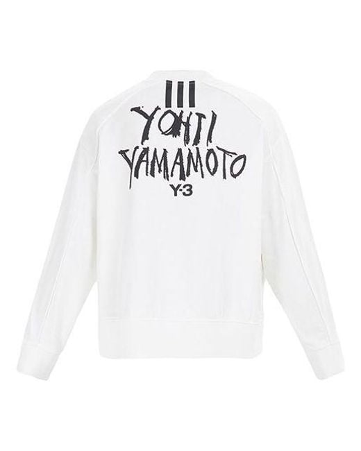 Adidas White Y-3 Signature Logo Sweatshirt for men
