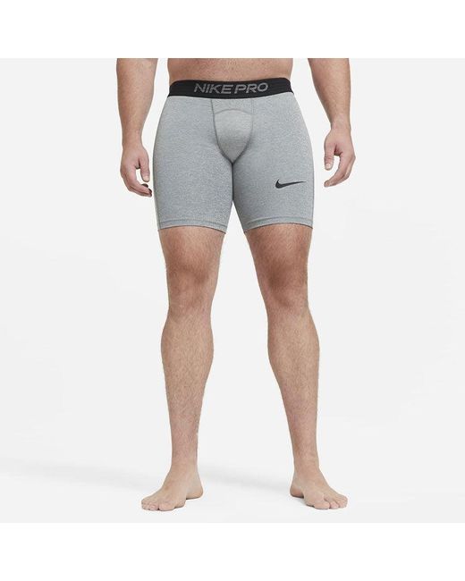 Nike Gray Pro Metallic Training Tight Shorts for men