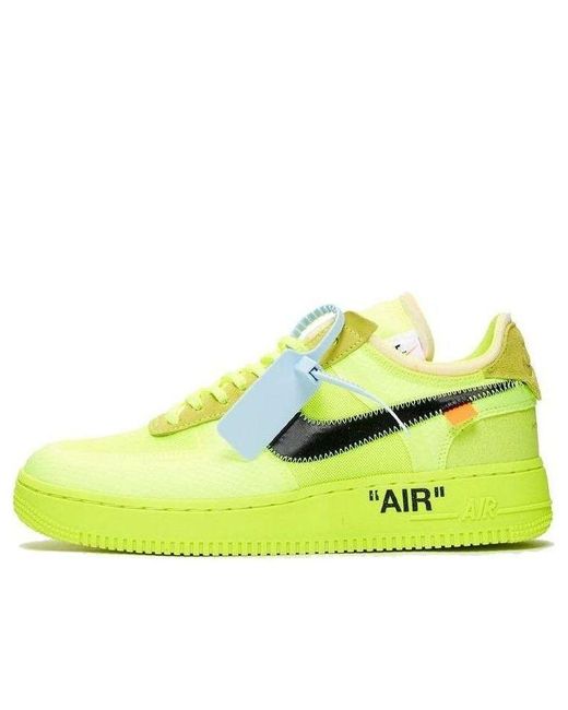 NIKE X OFF-WHITE The 10: Air Force 1 Low 'off-white Volt' Shoes in ...