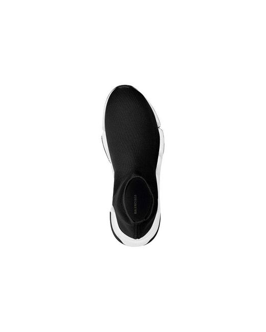 Balenciaga Black (Wmns) Speed 2.0 Sneakers Shiny Knit With Sole Unit'