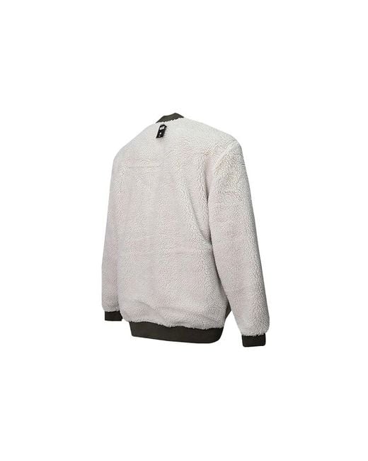 Vans Green Reversible Lamb's Wool Long Sleeves Logo Sports Jacket Military for men