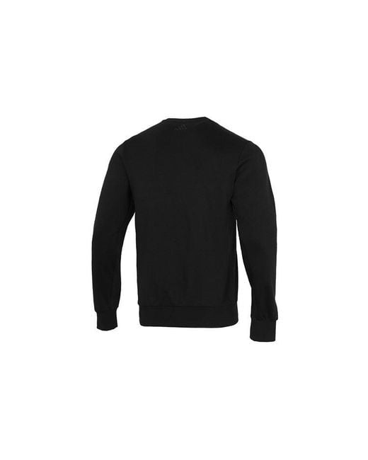 Adidas Black Cny Gfx Crew1 Limited Logo Printing Sports Round Neck Pullover for men
