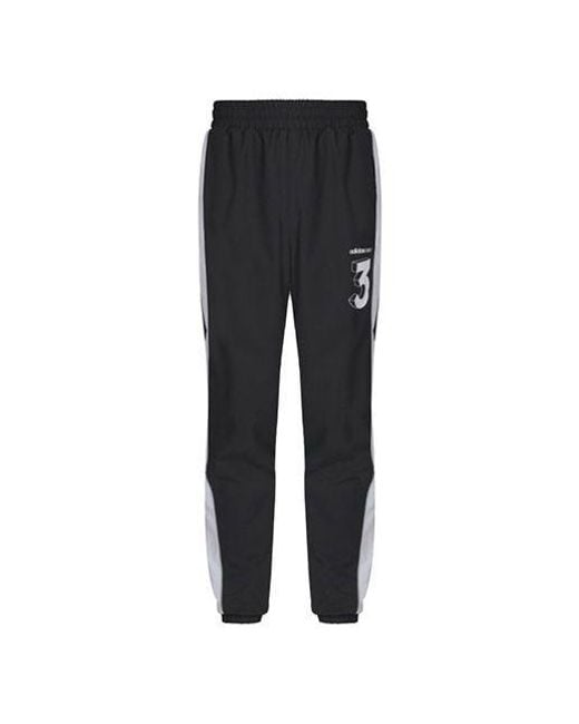 Adidas Black Neo Woven Athleisure Casual Sports Long Pants for men