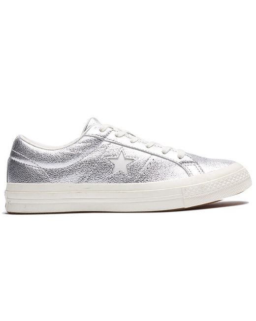 Converse One Star Shoes White/silver for Men | Lyst