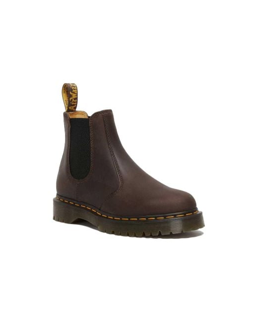 Dr. Martens Brown 2976 Bex Crazy Horse Chelsea Boots 'Dark'