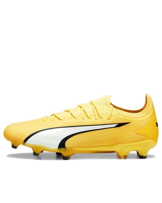 PUMA Yellow Ultra Ultimate Fg/Ag Football Boots for men