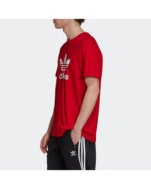 Adidas Red Originals Trefoil Sports Short Sleeve for men