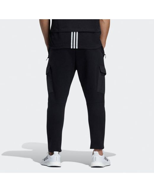 Adidas Black Cozy Breathable Casual Cargo Long Pants for men