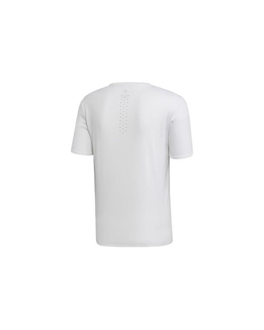 Adidas White Logo Breathable Short Sleeve for men