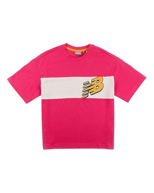 New Balance Pink Retro Colorblock Casual Short Sleeve