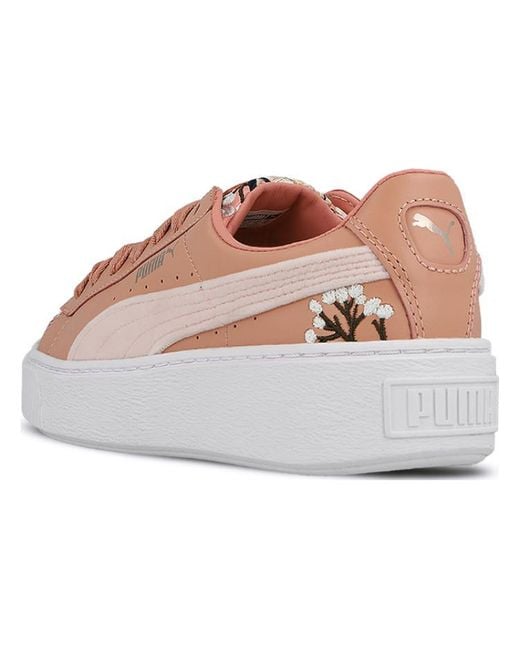 PUMA Pink (Wmns) Platform Hyper Embroidered Lace Up