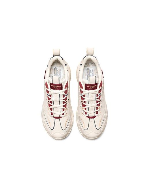 Skechers White D Lites Low-Top Running Shoes for men