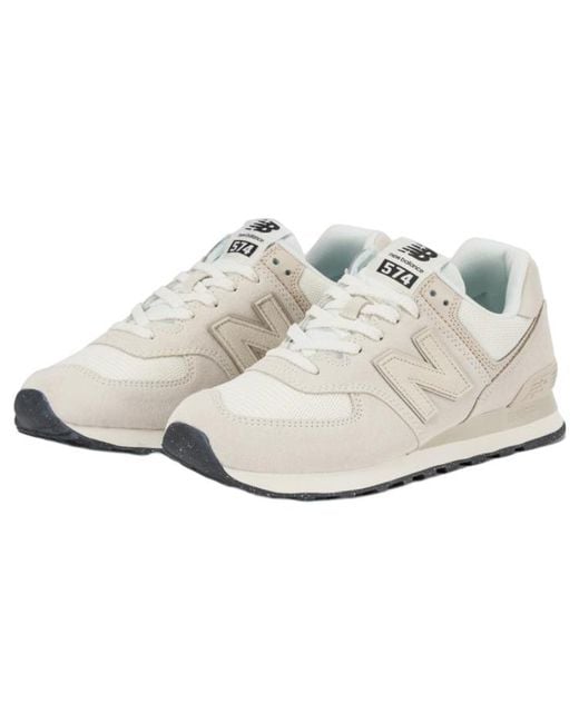 New Balance White 574 for men