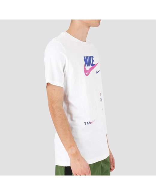 Nike White Swoosh Round Neck Short Sleeve for men