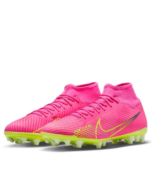 Nike Pink Mercurial Superfly 9 Academy Ag Blast Volt' for men