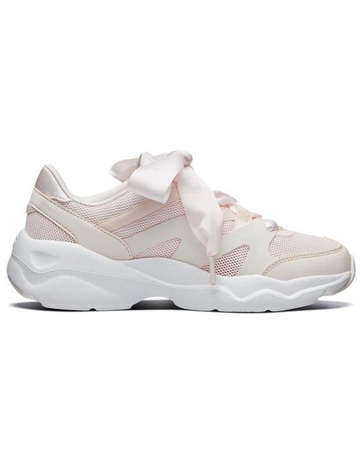 Skechers White (Wmns) D'Lites Airy Low Top Sneakers