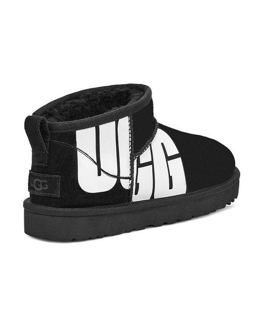 Ugg Black (Wmns) Classic Ultra Mini Broken Logo