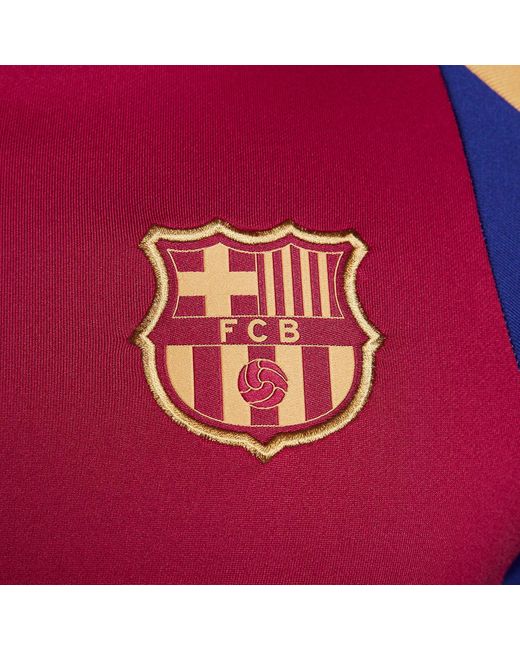 Nike Red Fc Barcelona Strike Dri-Fit Football Drill Top Deep Royal' for men