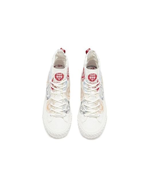 Anta White (Wmns) X Harvard Life Series Sneakers Canvas High Multi-Color'