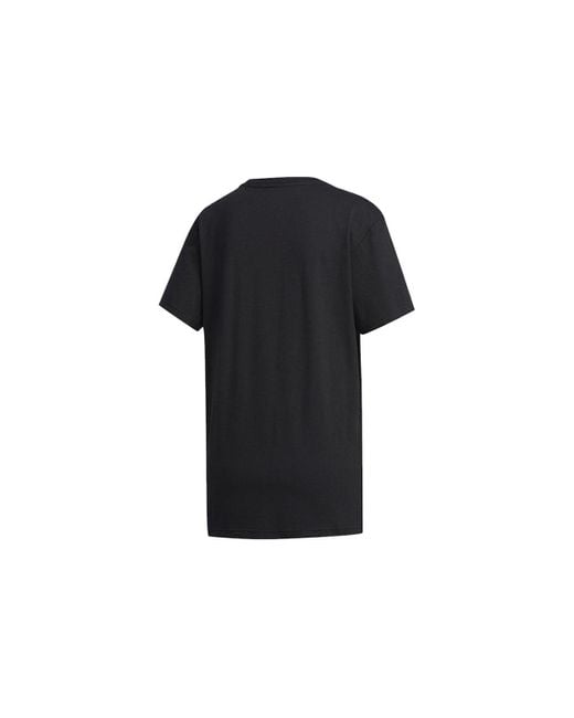 Adidas Black (Wmns) Neo C+ Tee Logo Embroidered Loose Breathable Sports Short Sleeve